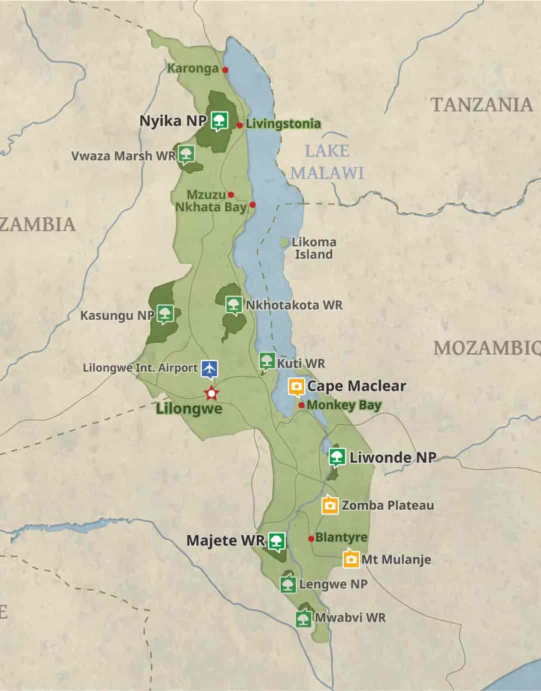 Map of Malawi